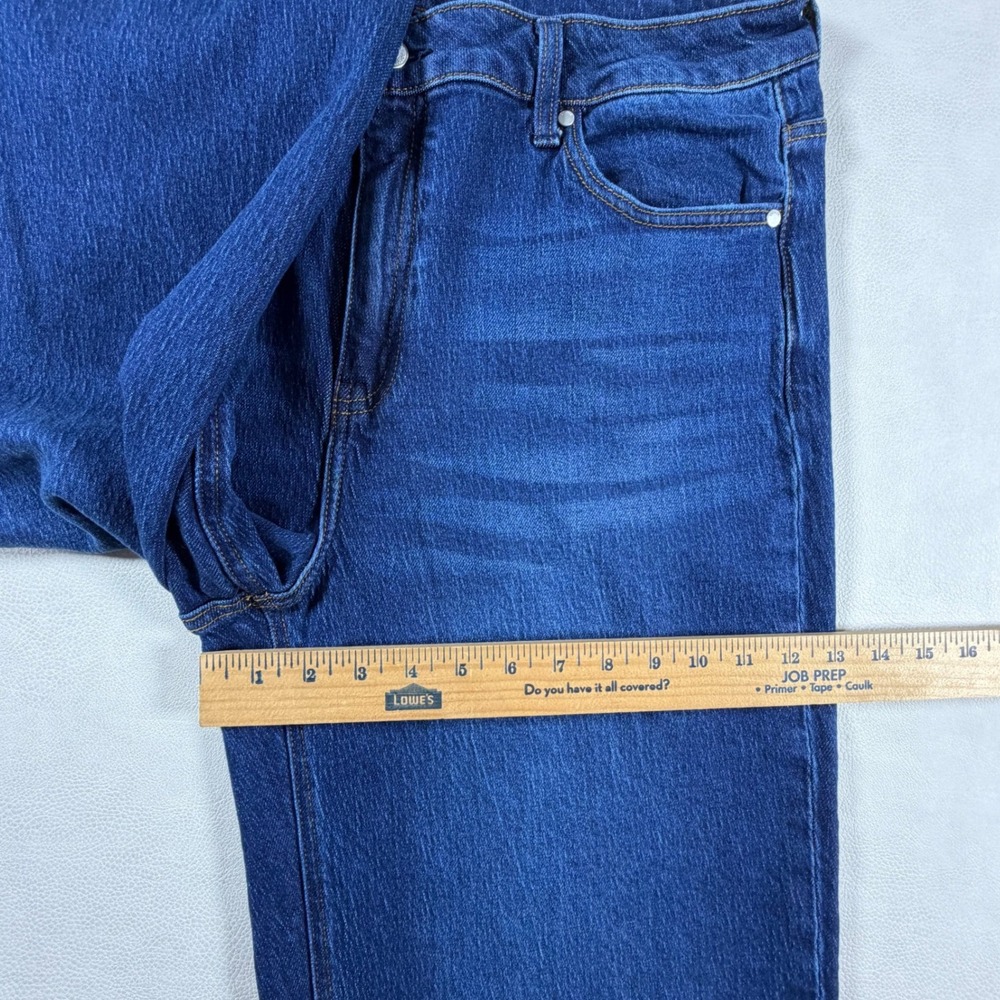 Quince Ultra-Wide Leg Jeans Dark Wash High Rise Organic Cotton Blend Size 33 - Picture 7 of 12